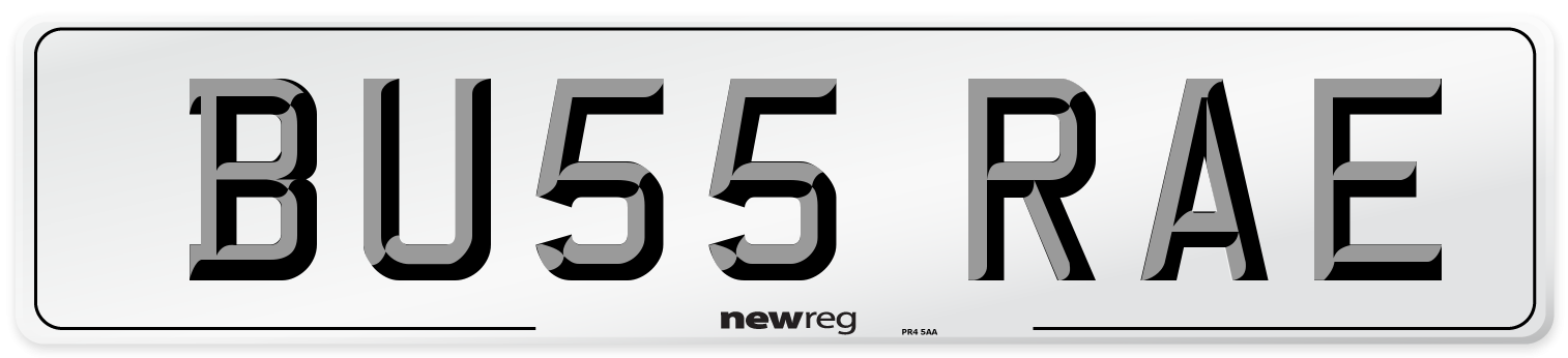 BU55 RAE Number Plate from New Reg